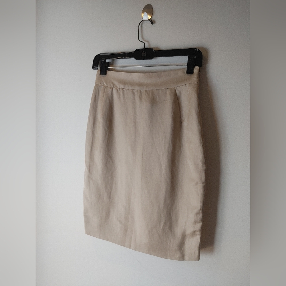 Oscar de la Renta Vintage Linen Pencil Skirt Size 4
